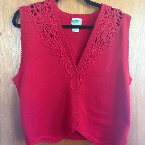 Koret Vibrant Red Knit Vest